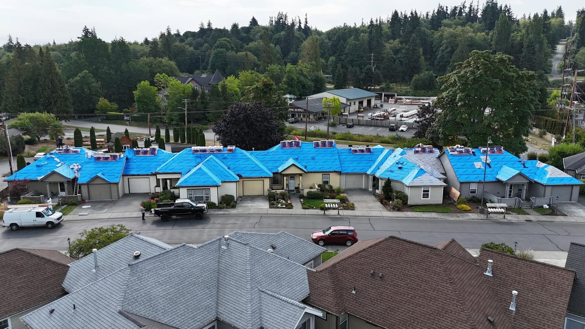 Condominium roofing project by Wind Proof Roofing LLC