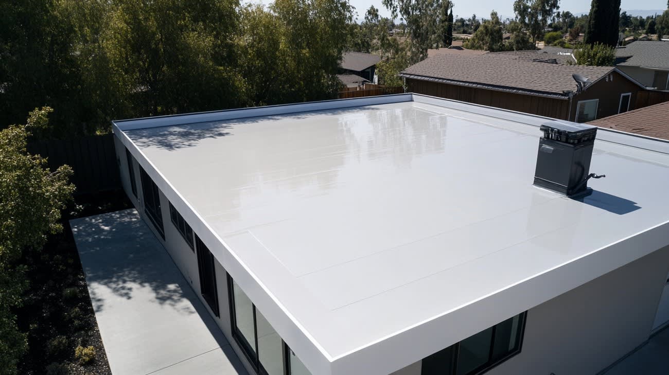 PVC flat roofing system installation